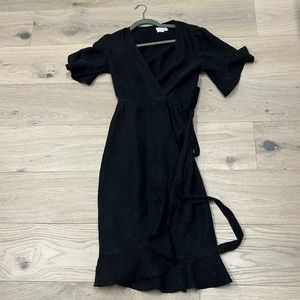 Honorine linen wrap dress